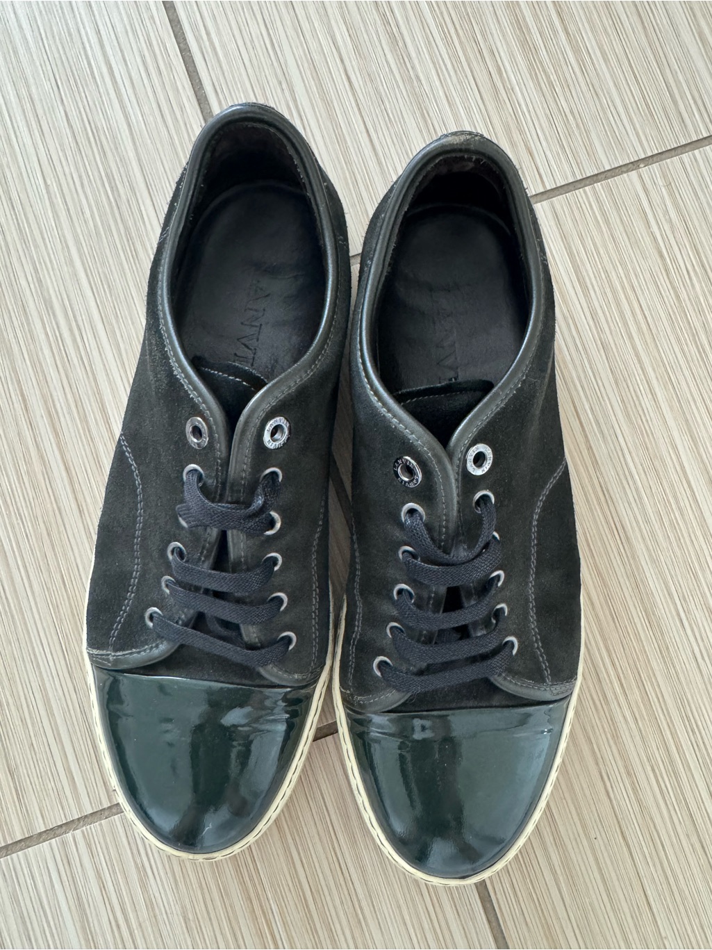 Lanvin Dbb1 Dark Green Menâs Sneakers